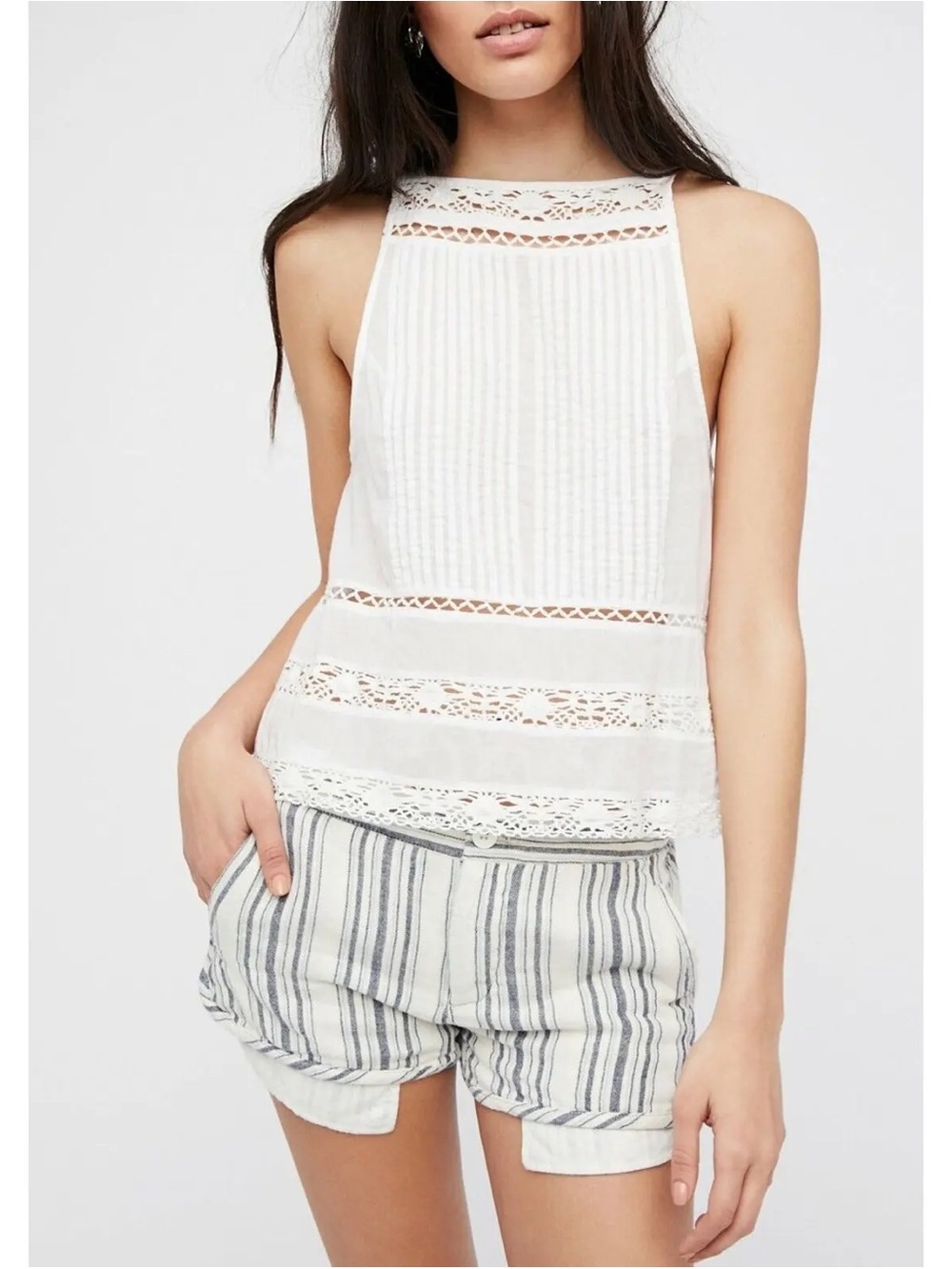 Free People Night Moves Striped Short